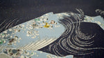 Charger l&#39;image dans la galerie, Kujira Kaiyu-zu (baleine et voyage en mer), Textile Nishijin encadré
