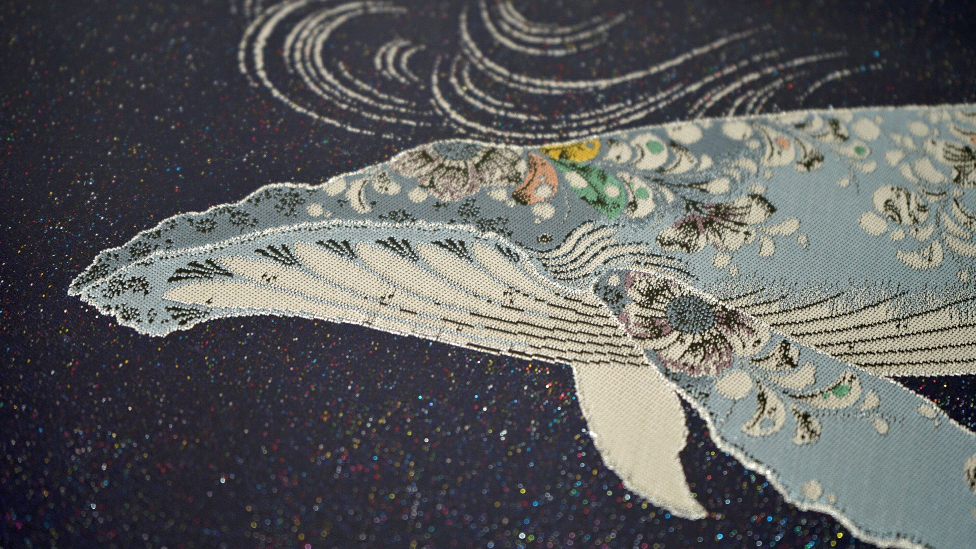 Whale Sea Map Nishijin-ori Frame