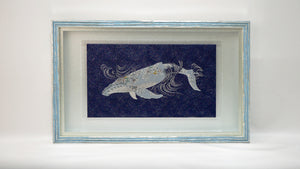 Whale Sea Map Nishijin-ori Frame